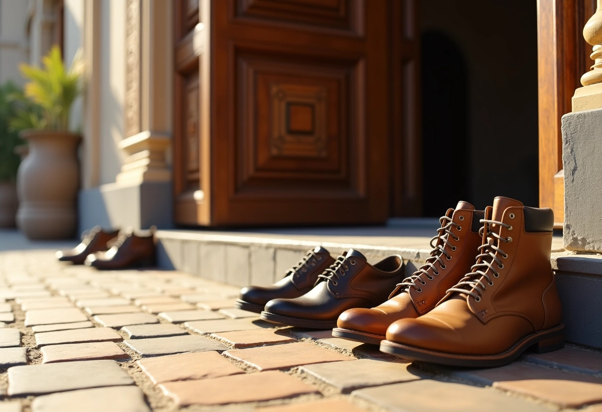 mosquée  chaussures